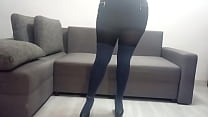 Sexy nice girl shows pantyhose husband is not a home (40)